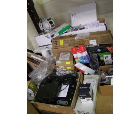 A large mixed collection of electrical product 2 Avigilon CCTV cameras, a HDView tilt and zoom CCTV camera, landline phones, 