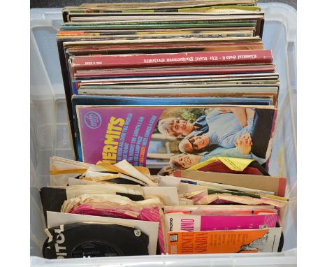 LP's - a small collection, light classics and easy listening, together with singles.
