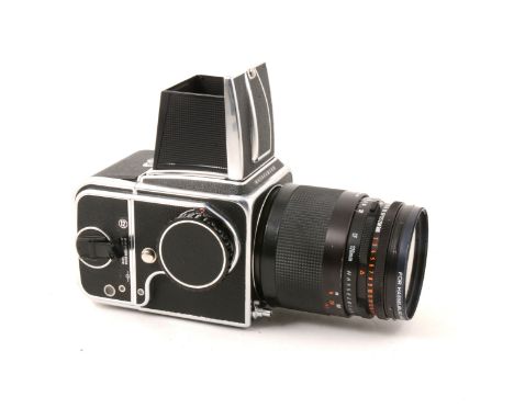 Hasselblad 500c/m medium format camera, with Carl Zeiss Makro-Planar 120mm lens and film back.