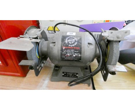 A performance power double ended bench grinder in full working order but guard is missing 