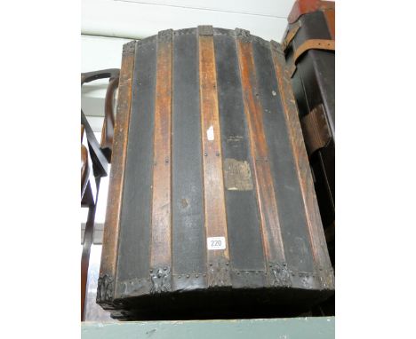 A late Victorian dome topped cabin trunk 