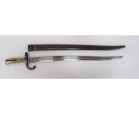 Egyptian Contract Remington "Chassepot" Bayonet 22 3/4 inch, single edged, yataghan blade. &nbsp;Wide fuller. &nbsp;Forte wit