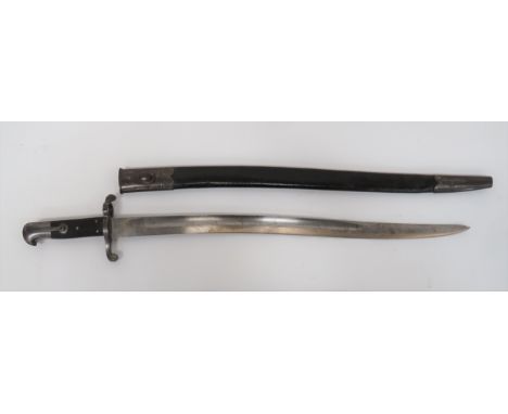 British P1860 Yataghan Sword Bayonet 22 3/4 inch, single edged, yataghan blade. &nbsp;Wide fuller. &nbsp;Traces of sharpening