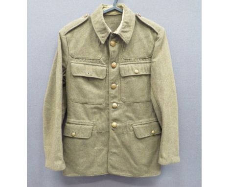 1922 Utility Pattern OR's Tunic khaki woollen, single breasted, high fold over collar tunic. &nbsp;Patch chest pockets and hi