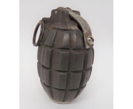 No 23 Drill Gibbons Spring Training Mills Grenade cast fragmentation body. &nbsp;Plated lever held in place by the ""Gibbons 