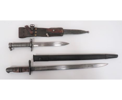 British P13 Bayonet and Swedish 1896 Bayonet P13 bayonet with 17 inch, single edged blade. &nbsp;Large fuller. &nbsp;Forte wi