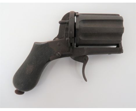 Obsolete Calibre Rimfire Eight Shot Pepperbox Revolver 6 mm, 2 inch, eight shot, fluted cylinder barrel. &nbsp;Steel frame wi