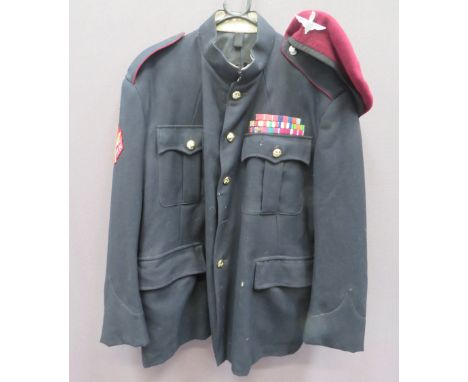 Post War Parachute Regiment Arnhem D.C.M. Winner Tunic dark blue patrol tunic. &nbsp;Single breasted, high collar. &nbsp;Plea