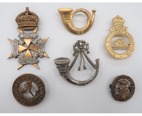 Royal Malta Militia Helmet Plate bi-metal, KC Royal Malta Militia helmet plate. &nbsp;Fittings absent. &nbsp;Together with br
