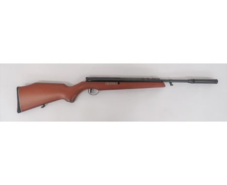 Webley &amp; Scott "Tracker" Air Rifle .177, 15 inch, blued barrel with pro system integrated silencer. &nbsp;Central hinged 