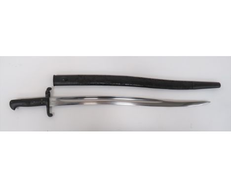 British P1860 Yataghan Sword Bayonet Bushed For The Martini Henry 23 inch, single edged yataghan blade. &nbsp;Wide fuller. &n