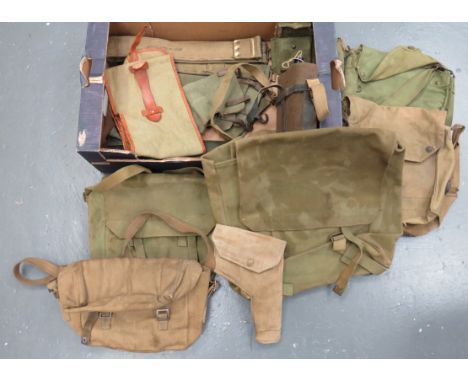 Quantity of 1937 Pattern Webbing Equipment including revolver holster ... Compass case dated 1940 ... 2 x webbing belts ... W