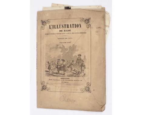 Attributed to Charles Amedee de Noe (known as Cham, Paris, 1818-1879), caricatures. In pen, ink, watercolour and pencil on pa