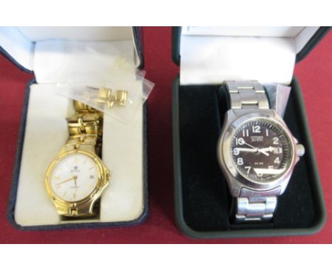 Citizen quartz Eco-Drive WR200 wristwatch with date, stainless steel case and bracelet, complete with instruction manual and 