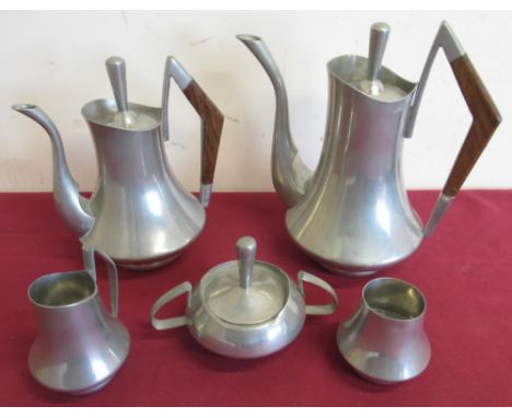 1960's style Indonesian Bankatin aluminium coffee and tea service 