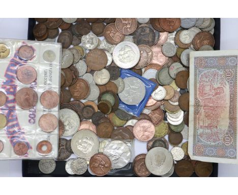 A large quantity of UK and world coins and notes. UK P&amp;P Group 1 (£16+VAT for the first lot and £2+VAT for subsequent lot