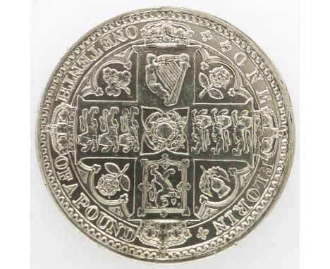 1849 silver florin of Queen Victoria, gothic head, GF scratches in field. UK P&amp;P Group 0 (£6+VAT for the first lot and £1