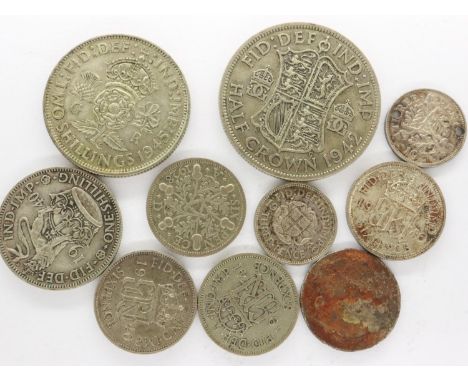 Mixed UK silver denominations. UK P&amp;P Group 0 (£6+VAT for the first lot and £1+VAT for subsequent lots) 