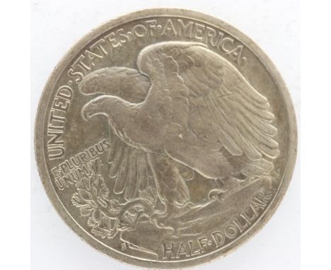 1943 USA silver Liberty half dollar. UK P&amp;P Group 0 (£6+VAT for the first lot and £1+VAT for subsequent lots) 