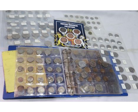 Collectors folder of mixed UK, Commonwealth and World coins, with further loose pages. UK P&amp;P Group 1 (£16+VAT for the fi