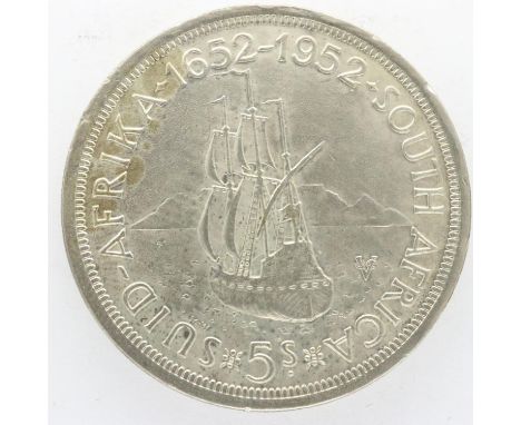 1952 South African silver 5 Shillings of George V. UK P&amp;P Group 0 (£6+VAT for the first lot and £1+VAT for subsequent lot