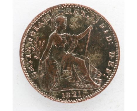 1821 farthing of George IV - VF grade. UK P&amp;P Group 0 (£6+VAT for the first lot and £1+VAT for subsequent lots) 