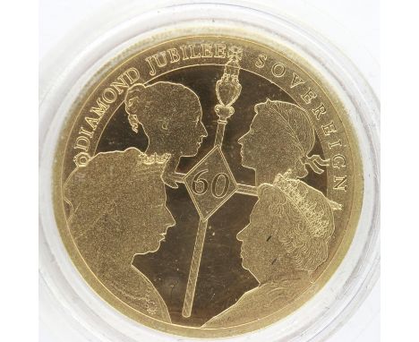 2012 Double Jubilee Double Portrait full sovereign, boxed with CoA. UK P&amp;P Group 0 (£6+VAT for the first lot and £1+VAT f