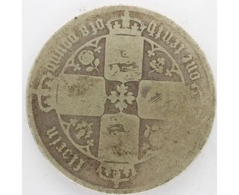 1852 silver Gothic florin of Queen Victoria. UK P&amp;P Group 0 (£6+VAT for the first lot and £1+VAT for subsequent lots) 