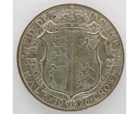 1926 silver half crown of George V - VF grade, key date. UK P&P Group 0 (£6+VAT for the first lot and £1+VAT for subsequent l