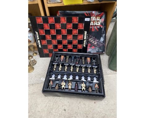 A BOXED AND COMPLETE STAR WARS EPISODE ONE CHESS SET 