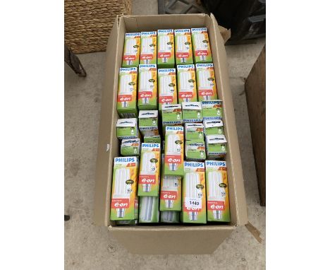 A LARGE COLLECTION OF LIGHT BULBS 