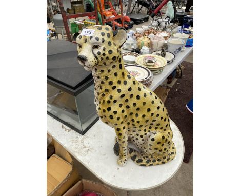 A LARGE CERAMIC LEOPARD 