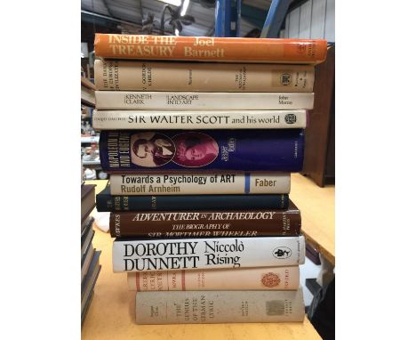 A COLLECTION OF FIRST EDITION HARDBACKS TO INCLUDE INSIDE THE TREASURY, THE DAWN OF EUROPEAN CIVILIZATION, SIR WALTER SCOTT A