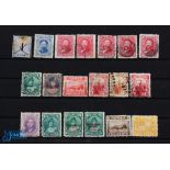Hawaii - collection of 18 postage stamps 1850s-1890s, including a scarce first issue.