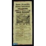 Fine Early Historic American Railway Poster 1853 - New York, Buffalo & Erie Railroad 1853. Has