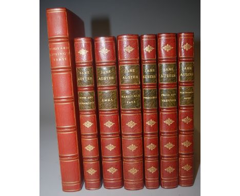 AUSTEN Jane, Works, Chawden edition, 1948, 6vols, 8vo, morrocco, raised bands, a.e.g., bound by Truelove & Hanson; KIPLING R.