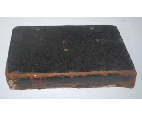 Eikon Basilike, The Pourtraiture of this Sacred Majestie in His Solitudes..., 1648, small 8vo, old leather, rubbed rear board