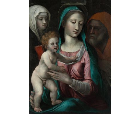 Italienischer Meister des 16. Jahrhunderts aus dem Kreis des Bartolomeo il Riccio Neroni (um 1500 – um 1571)DIE HEILIGE FAMIL