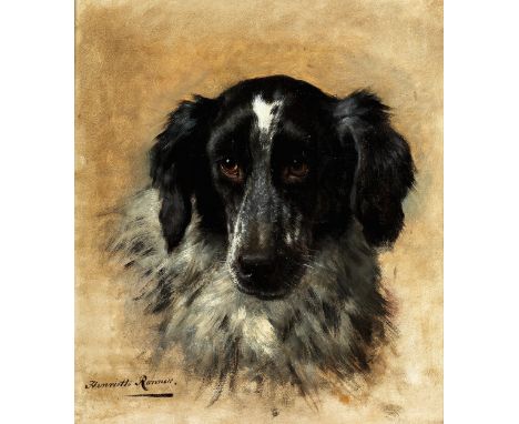 Henriette Ronner-Knip, 1821 Amsterdam – 1909 BrüsselPORTRAIT EINES COCKER SPANIELS Öl auf Holz. 40 x 36 cm. Links unten signi
