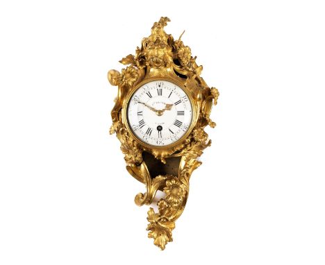 Régence-CarteluhrHöhe: 60 cm. Signiert „P.RE LE ROY“. Frankreich, 18. Jahrhundert. Gehäuse: Bronze, gegossen, ziseliert und v