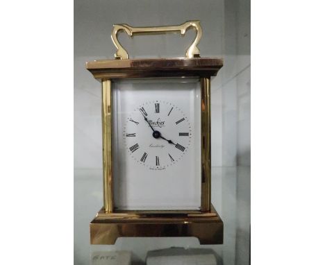 A brass cased 8 day carriage clock, Buckies of Cambridge
