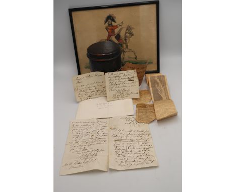 Waterloo Interest: a wooden tobacco jar, said to have belonged to Lieutenant General Sir Thomas Picton MP (1758-1815), with s