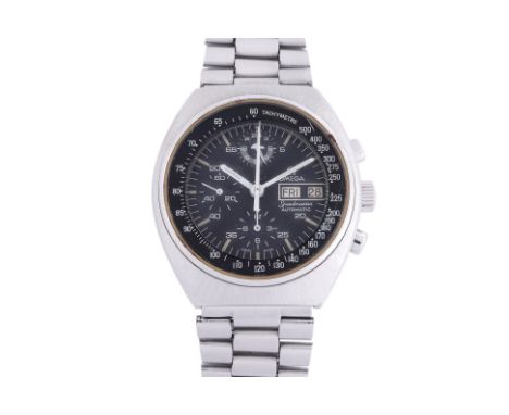 AN OMEGA SPEEDMASTER AUTOMATIC CHRONOGRAPH STAINLESS STEEL BRACELET WATCH
Ref. 176.0012, Mark 4.5, circa 1984
Stainless steel