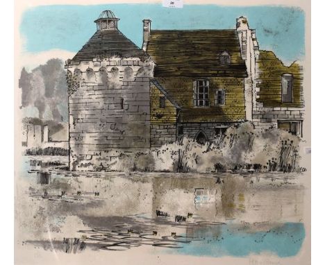 Peter Gauld -  Signed limited edition print - Scotney Castle, No.71/125, signed and numbered in pencil, 57cm x 60cm, framed a