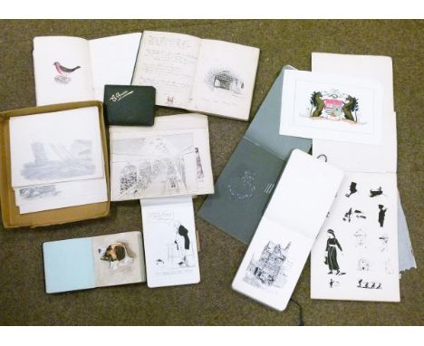 Large collection of various photographs, sketch books, paper ephemera etc   Condition: 