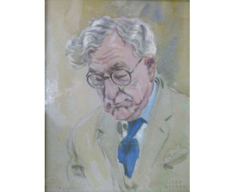 John Keenan (Bristol Savages) - Watercolour - Portrait of an elderly gentleman, titled 'Maturity', signed and titled, 33cm x 