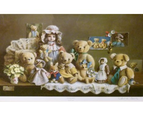 Deborah Jones - Signed coloured print - Sunday Best, signed in pencil, 33cm x 55cm, framed and glazed   Condition: 