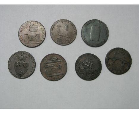 British Halfpenny Tokens, 1793 Sudbury:- Plough &amp; Sail:- Beccles Church 1795:- 1795 Bungay:- 1793 Shrewsbury Salop Wollon