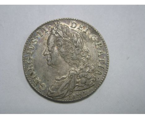 George II Half Crown Lima, in good very fine, toned, very good detail, clear date and Lima markings.