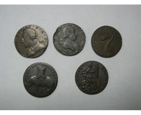 British Tokens Half Penny, Birmingham 1793 - 1792, John Howard, John Wilkinson 1792 - 1793, Birmingham Mining Company 1799 Co